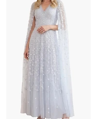 Needle & Thread Women's Clover Cape Sleeve Ankle Gown
