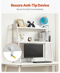 Gouun 2-Tier Desktop Bookshelf Organizer with Anti-Slip Pads, 37.4" x 12.6" x 35.4"