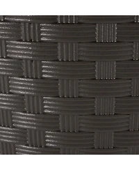 Suncast Sonora 18 Inch Resin Wicker Decorative Flower Planter, Brown (4 Pack)