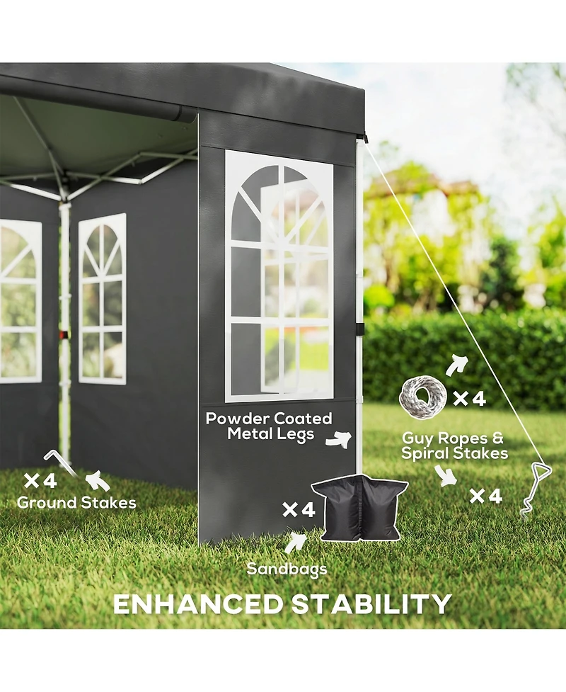 Outsunny Pop Up Canopy Tent with One Push Setup