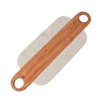 Verve Culture Marble Serving Board with Hole Handles