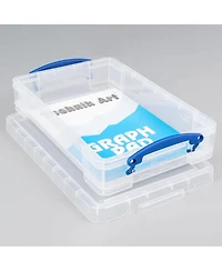 Really Useful Box 4L Storage Container with Lid and Clip Lock Handles, (2 Pack)