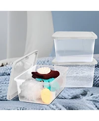 Homz 6 Qt Multipurpose Plastic Storage Containers with Latching Lid, (10 Pack)