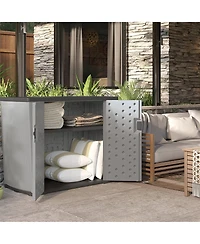 Suncast Backyard Oasis 130 Gallon Outdoor Storage Shed Basic Unit, Dove Gray