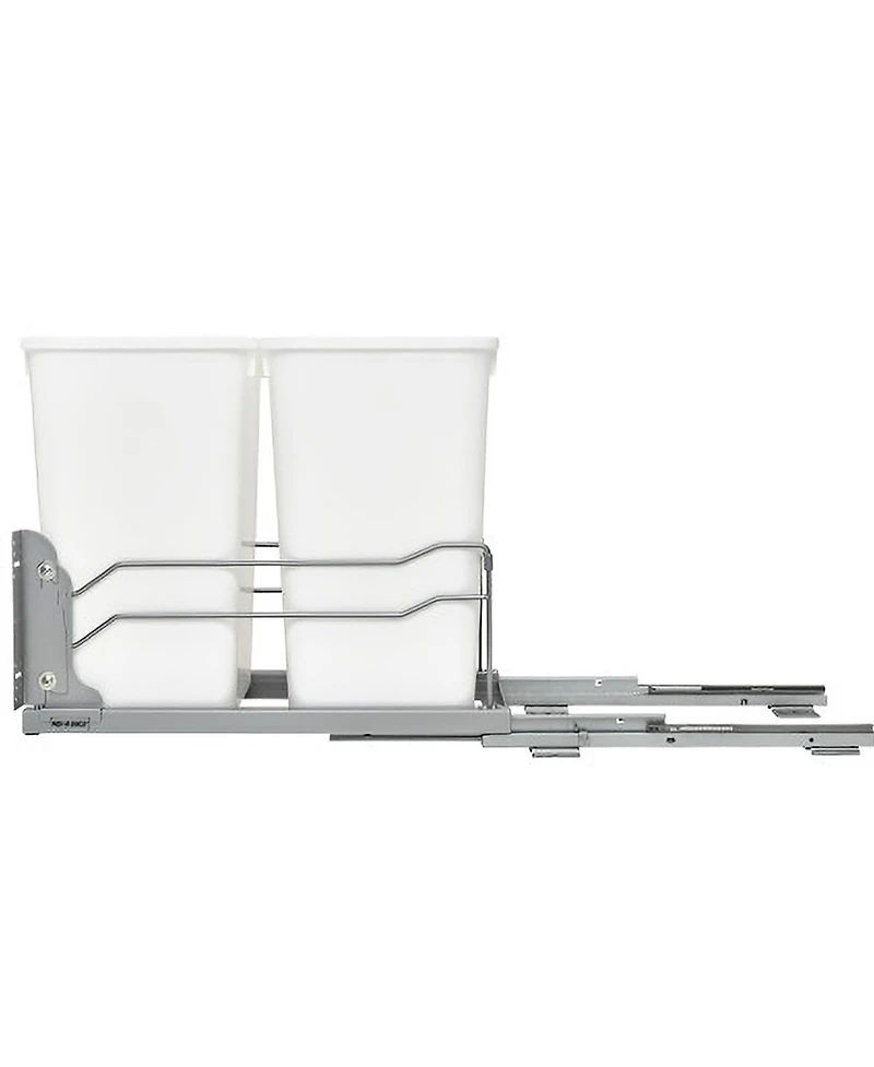 Rev-a-Shelf Double Pullout Trash Can 27 qt. w/ Soft-close, 53WC-1527SCDM-211
