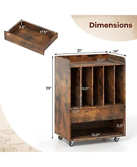 Gouun Record Player Stand with Drawer and Vinyl Record Holder, 20.5 x 14 x 29