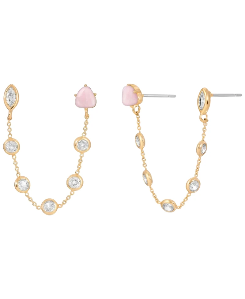 Ettika Double Piercing Turquoise Earrings