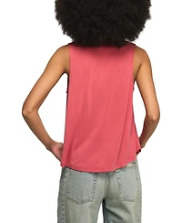 Lucky Brand Women's Sandwash Smocked Trim V-Neck Tank Top