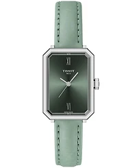 Tissot Women's Quartz Green Leather Strap Watch, 21.80mm