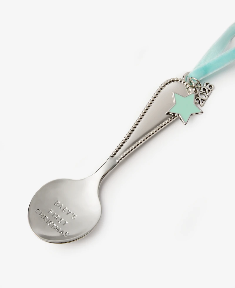 Holiday Lane Baby's First Blue Christmas Spoon 2026 Ornament, Macy's Exclusive