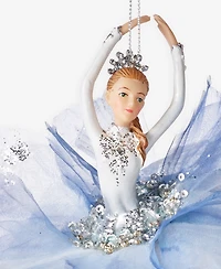 Holiday Lane Ballet Dancing Caucasian Ballerina in Blue Ornament, Exclusively at Macy's