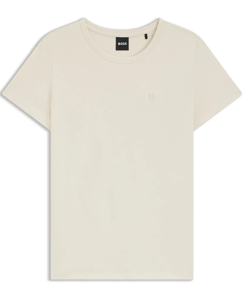 Boss by Hugo Women's Cotton-Jersey Monogram Slim-Fit T-Shirt