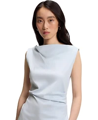 Boss by Hugo Women's Mercerized Cotton Cowl-Neck Asymmetric Top