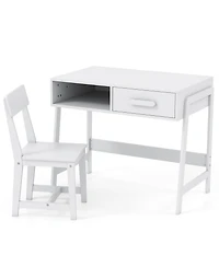 Gouun Kids Desk and Chair Set with Storage Drawer and Hutch