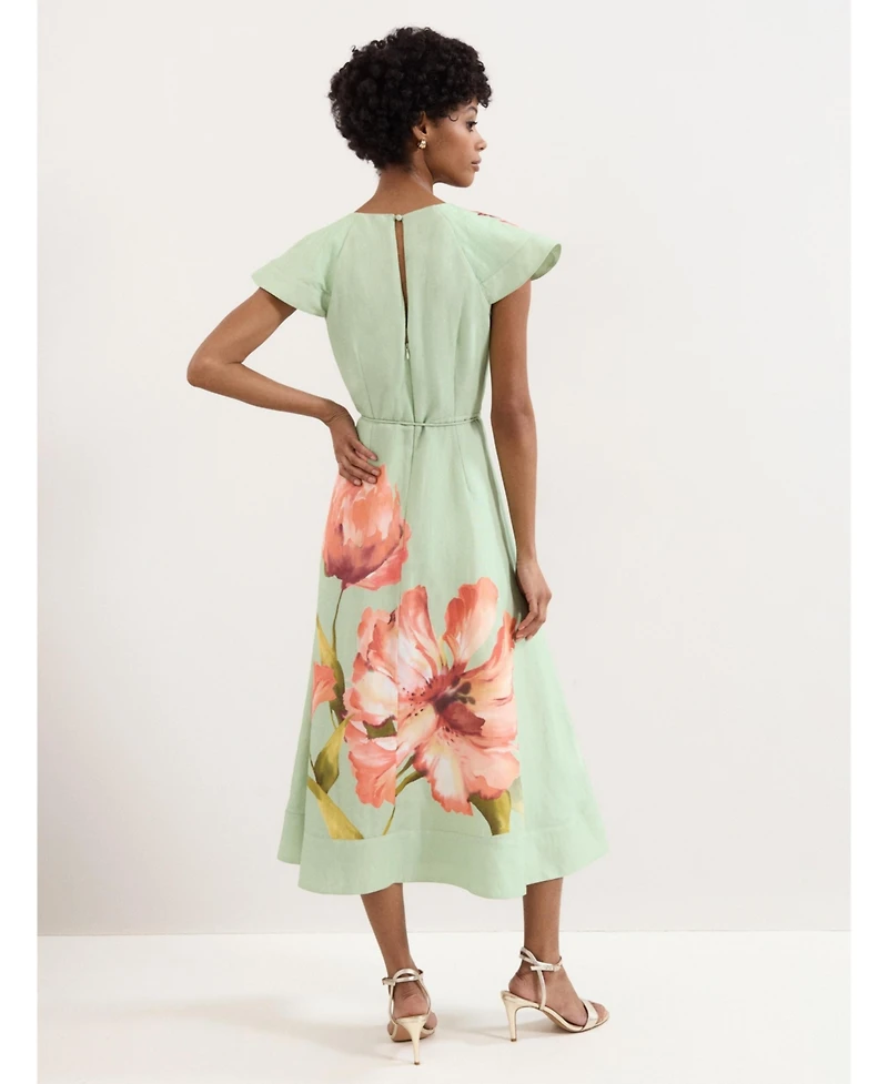 Phase Eight Women's Matilda Ruffle V-Neck Floral Dress