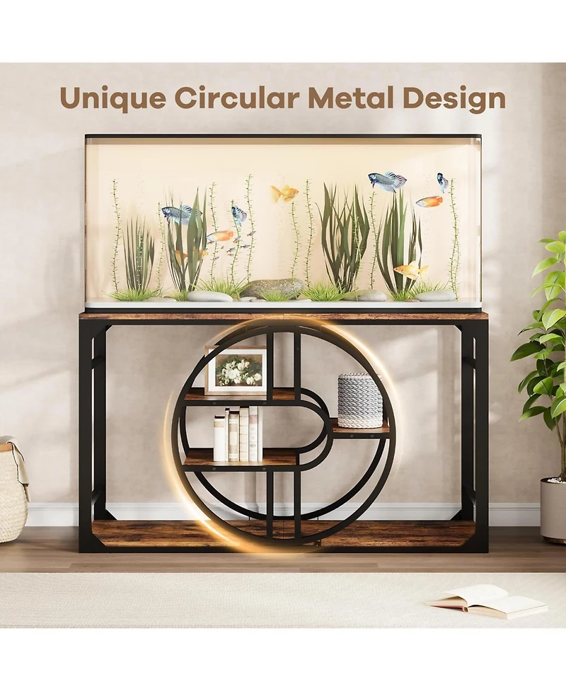 gaomon 55-75 Gallon Aquarium Stand, Metal Aquarium Stand with Power Outlets, Cabinet for Fish Tank Accessories Storage