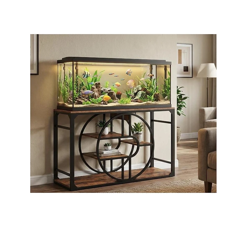 gaomon 55-75 Gallon Aquarium Stand, Metal Aquarium Stand with Power Outlets, Cabinet for Fish Tank Accessories Storage