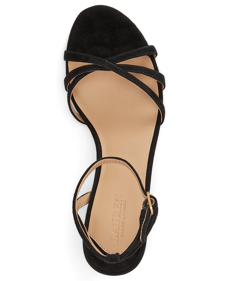 Lauren Ralph Women's Kendyl Kitten Heel Sandals