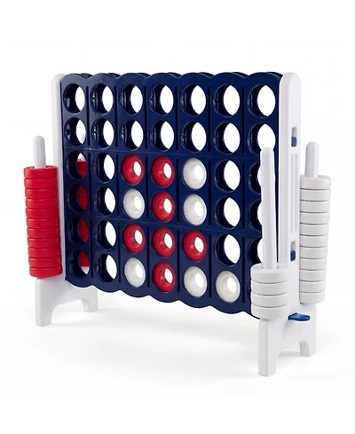 Costway Jumbo 4-to-Score 4 in A Row Board Game Set Outdoor Indoor Kids Adults Family Fun