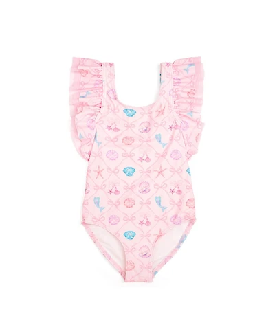 Sweet Wink Little Girls Mermaid Trellis Bathing Suit