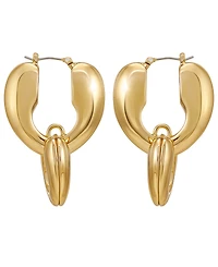 Guess Gold-Tone Click-Top Linear Earrings