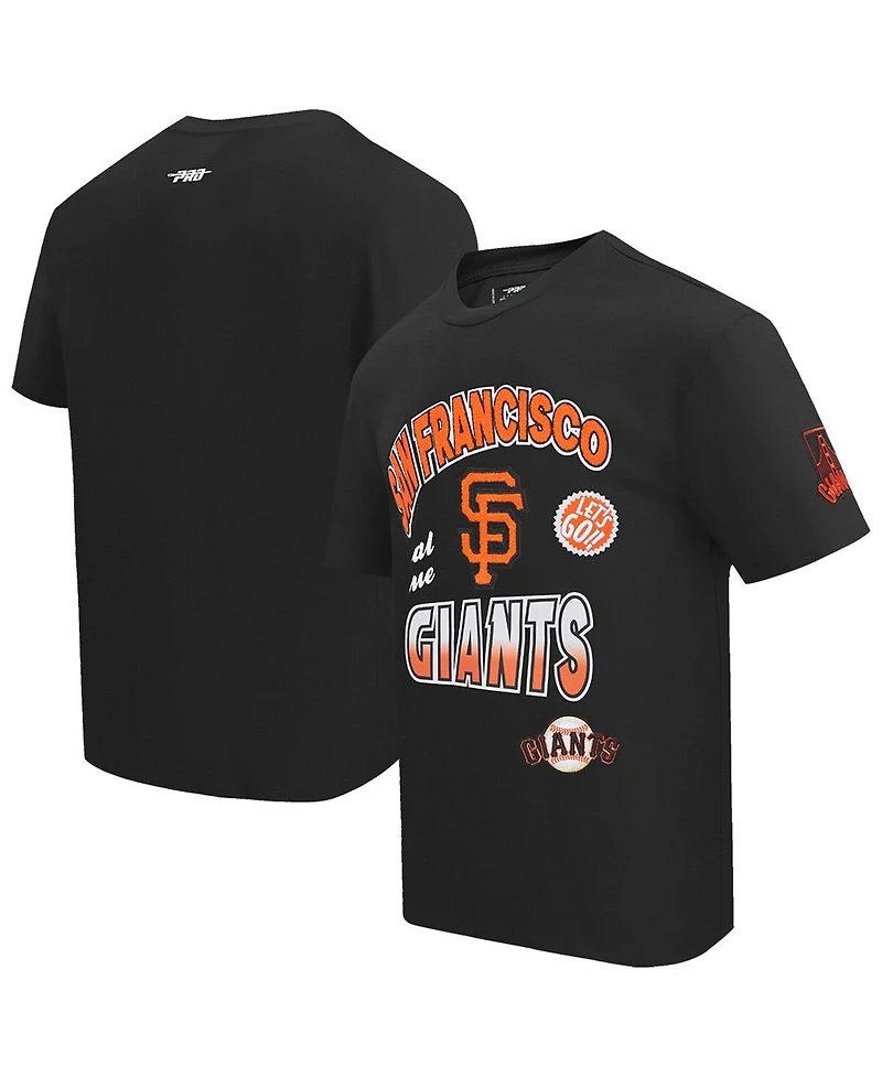 Pro Standard Men's Black San Francisco Giants Turn It Up Dropped Shoulder T-Shirt