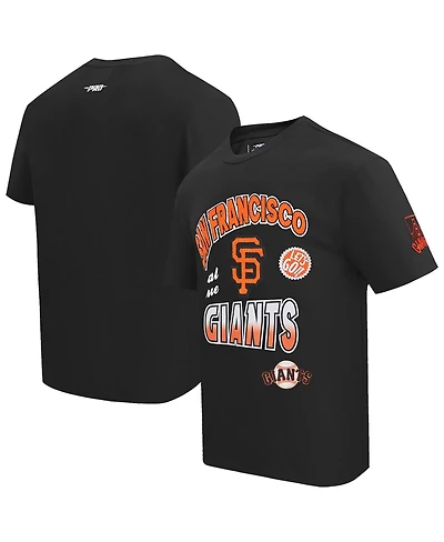 Pro Standard Men's Black San Francisco Giants Turn It Up Dropped Shoulder T-Shirt