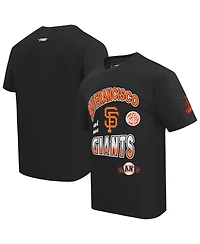 Pro Standard Men's Black San Francisco Giants Turn It Up Dropped Shoulder T-Shirt