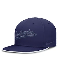 Nike Men's Royal Los Angeles Dodgers Dri-fit Round Bill True Fitted Hat