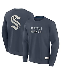 Fanatics Men's Blue Seattle Kraken Elements Future Ground Lettering Pullover Sweatshirt