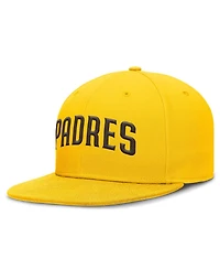 Nike Men's Gold San Diego Padres Wordmark Dri-fit Round Bill True Fitted Hat