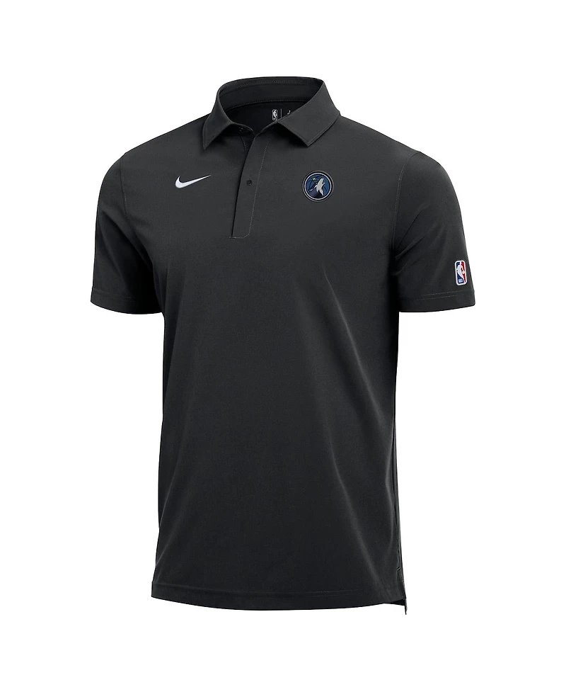 Nike Men's Black Minnesota Timberwolves 2025/26 Authentic Dri-fit Coaches Polo Shirt