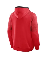 Fanatics Men's Red Wisconsin Badgers Quad Defender Hoodie