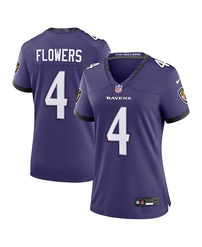 Nike Women's Zay Flowers Purple Baltimore Ravens Team Game Jersey
