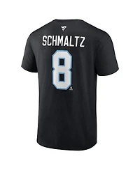 Fanatics Men's Nick Schmaltz Black Utah Mammoth Authentic Stack Name Number T-Shirt