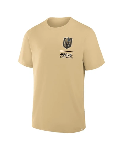 Fanatics Men's Gold Vegas Golden Knights Crash The Net Legacy T-Shirt