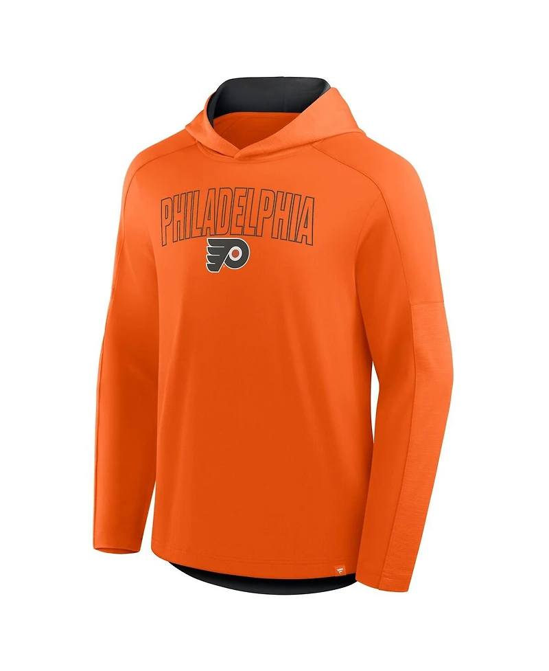 Fanatics Men's Orange Philadelphia Flyers Penalty Shot Long Sleeve Hoodie T-Shirt