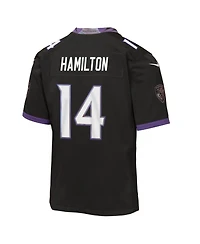 Nike Big Boys and Girls Kyle Hamilton Black Baltimore Ravens Alternate Game Jersey