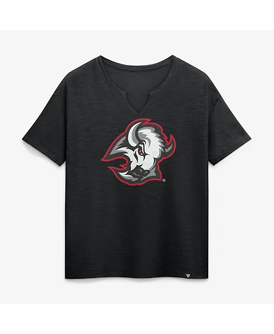 Fanatics Women's Black Buffalo Sabres Competition Stadium Slub Boxy T-Shirt