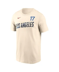 Nike Men's Shohei Ohtani Natural Los Angeles Dodgers City Connect Name Number T-Shirt