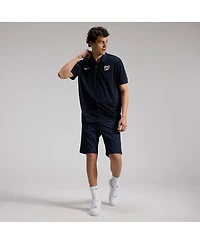 Nike Men's Navy Washington Nationals Authentic Collection Striped Victory Dri-fit Polo Shirt