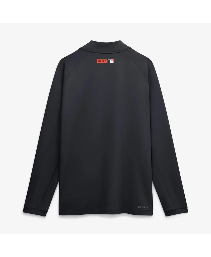 Nike Men's Navy Detroit Tigers Authentic Collection Dri-fit Raglan Half-Zip Pullover