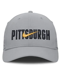 Nike Men's Gray Pittsburgh Pirates Primetime Rise Dri-fit Flex Hat