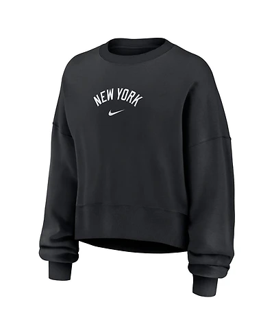 Nike Women's Black New York Yankees Oversized Primetime Sweatshirt