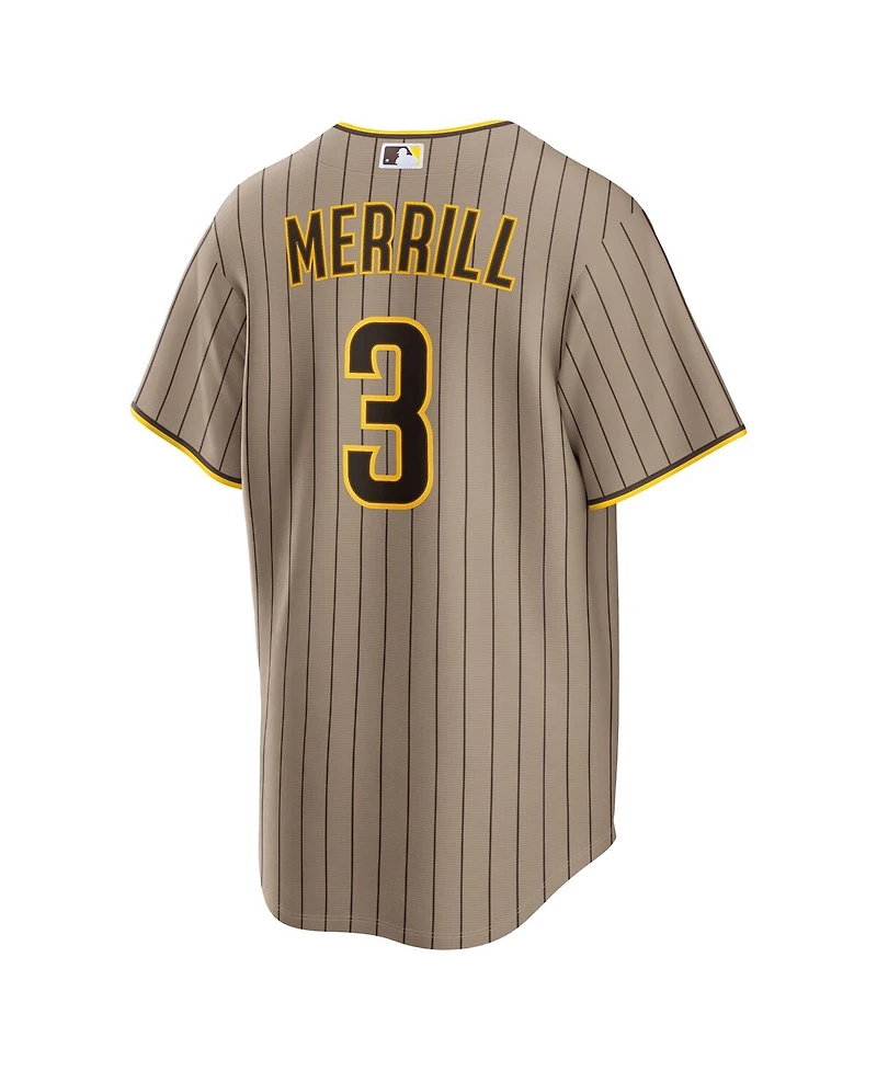 Nike Men's Jackson Merrill Sand San Diego Padres Alternate Replica Jersey