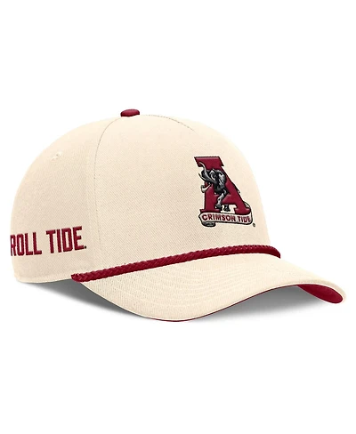 Nike Men's and Women's Natural Alabama Crimson Tide Legacy Vintage Rope Rise Adjustable Hat