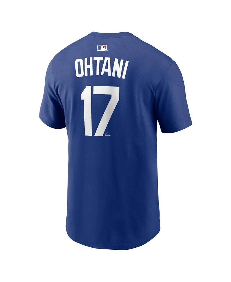 Nike Men's Shohei Ohtani Royal Los Angeles Dodgers Alternate Wordmark T-Shirt