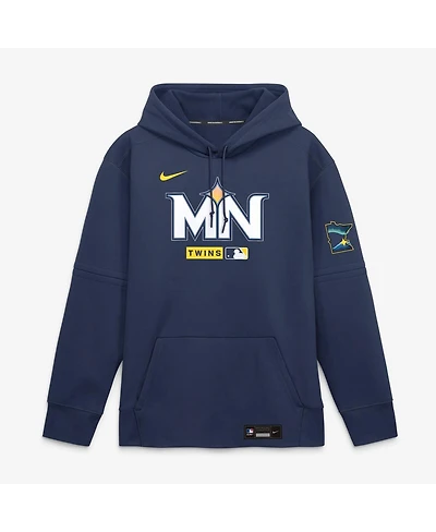 Nike Men's Navy Minnesota Twins Authentic Collection City Connect Therma-fit Hoodie