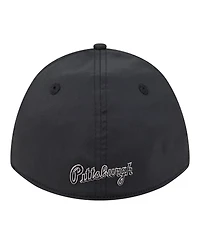 New Era Men's Black Pittsburgh Pirates Metallic 39THIRTY M-Crown Flex Hat
