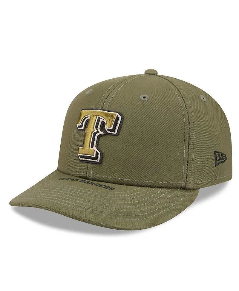 New Era Men's Olive Texas Rangers 2026 Armed Forces Day Low Profile 59FIFTY Fitted Hat